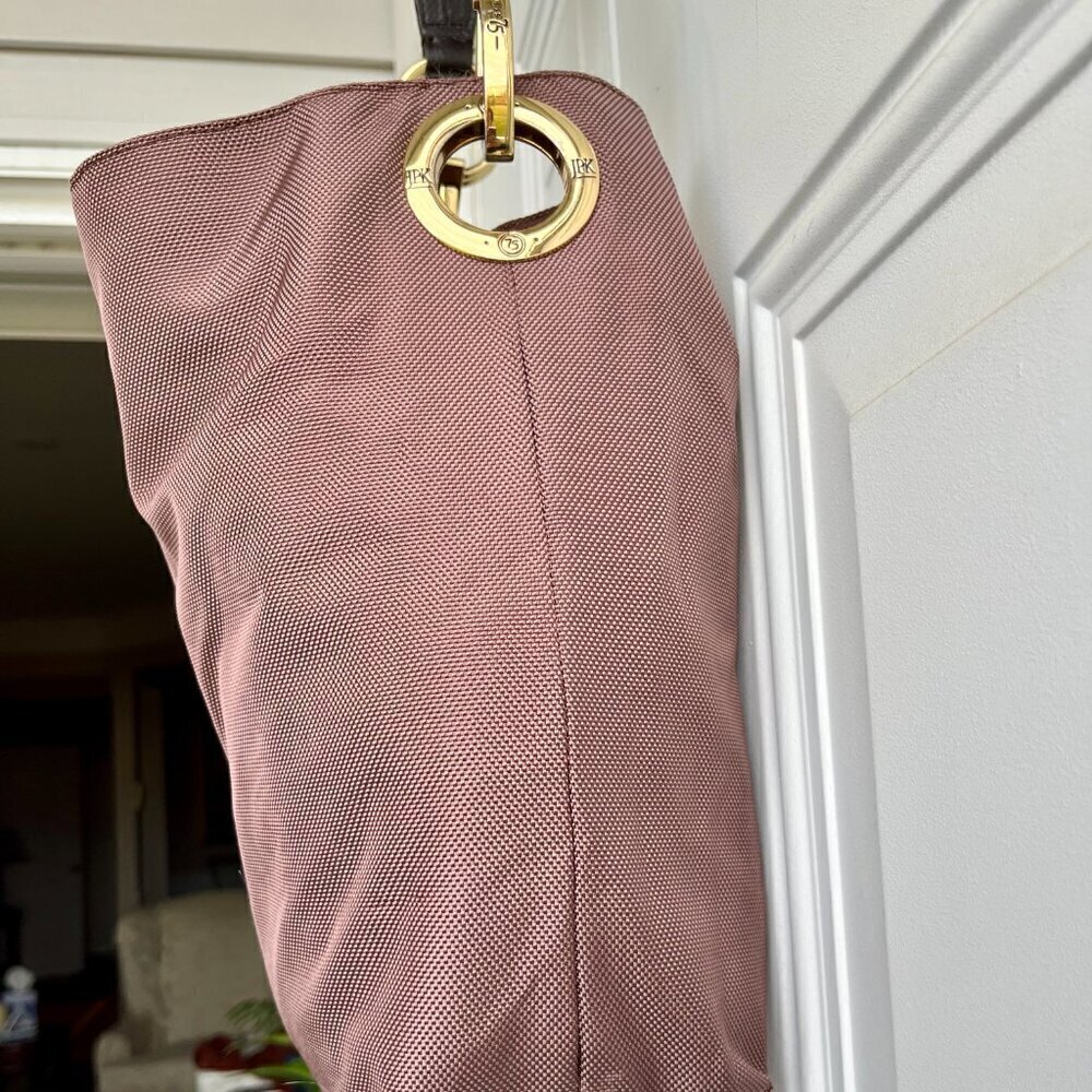 Jean-Pierre Klifa  JPK Paris Nylon Bucket Bag Choco Designer  Parisian Quiet Lux - Picture 12 of 15